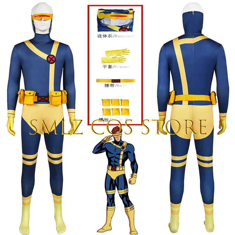 Anime Cosplay Jumpsuit - Scott Summers Cosplay Cyclopss Costume Hero