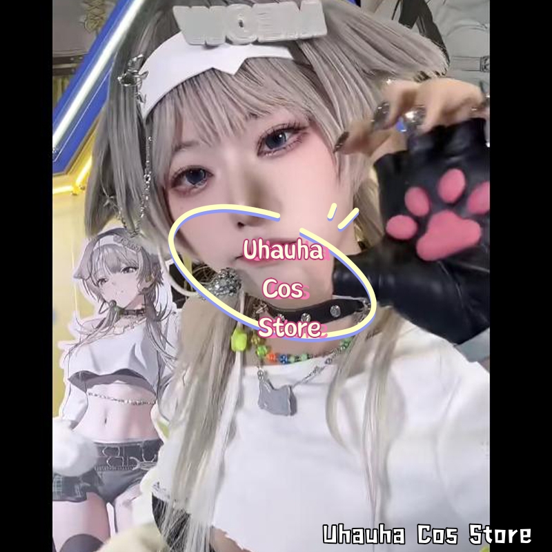 Anime Cosplay Long Hair - CR6.9*Prika Gray Fashion Y2K Kawaii Cool