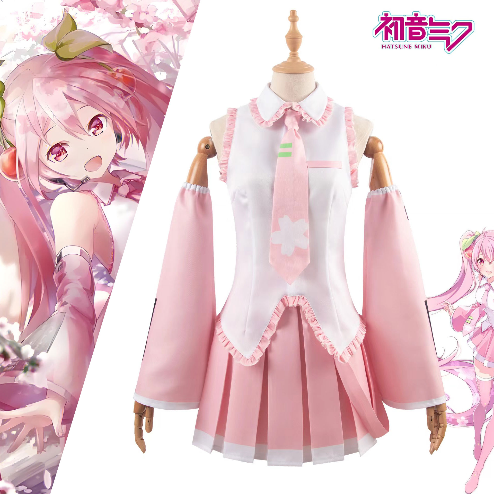 Cosplay Anime N - NEW Pink Miku Cosplay Costume Clothes