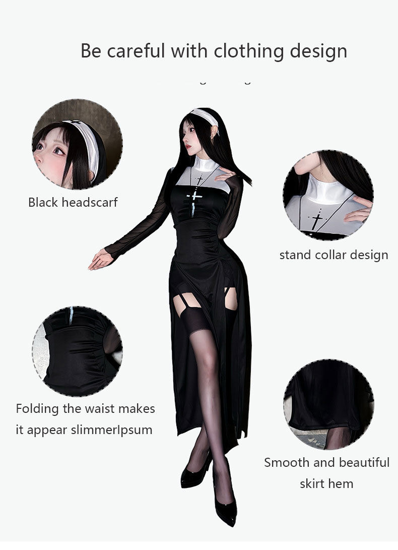 2026 Halloween adult costume c - Anime Cosplay Nun ulasan dan harga