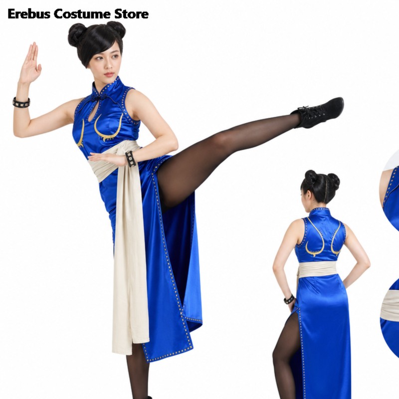 Adult Sexy Chun Li Cosplay Cos - Live Action Anime Cosplay ulasan dan harga