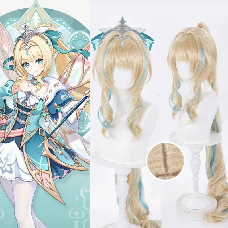 Game Genshin Impact Vesna Stri - Anime Cosplay Long Hair ulasan dan harga