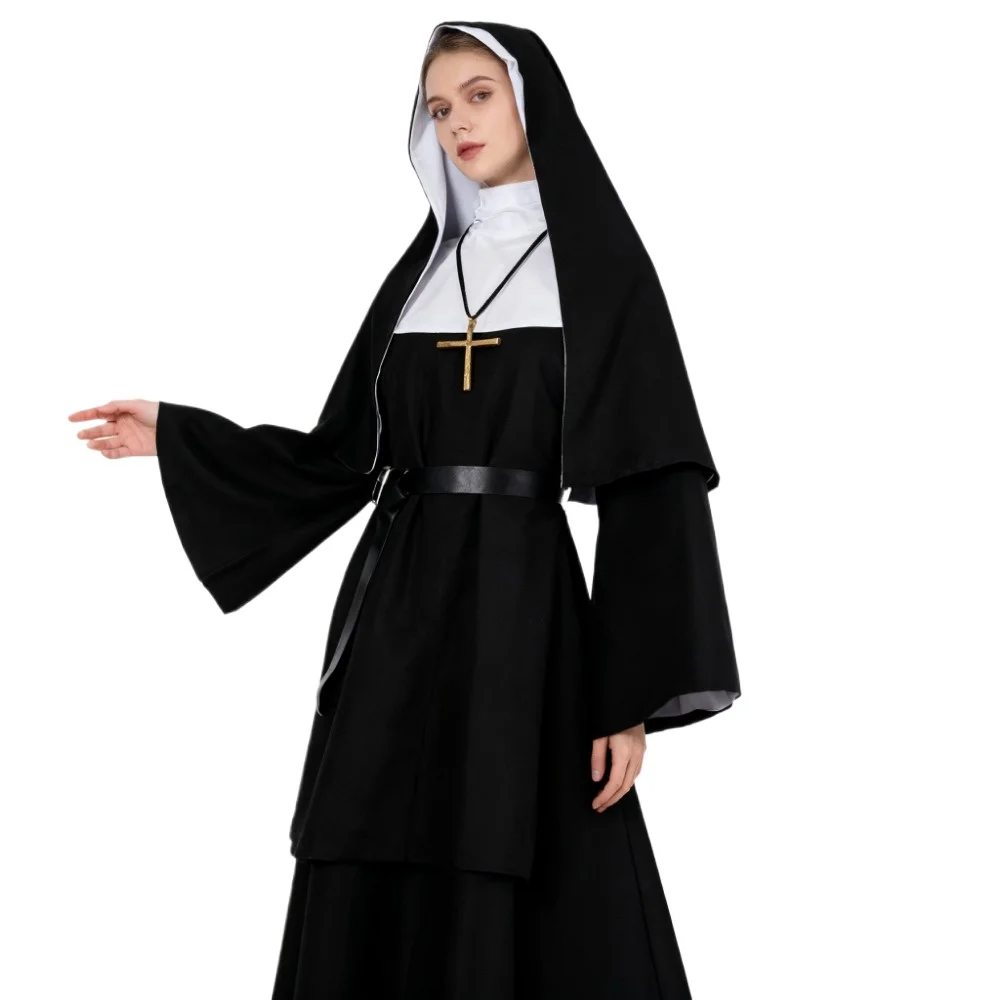 Halloween Nun Cosplay CostumeT - Anime Cosplay Nun ulasan dan harga