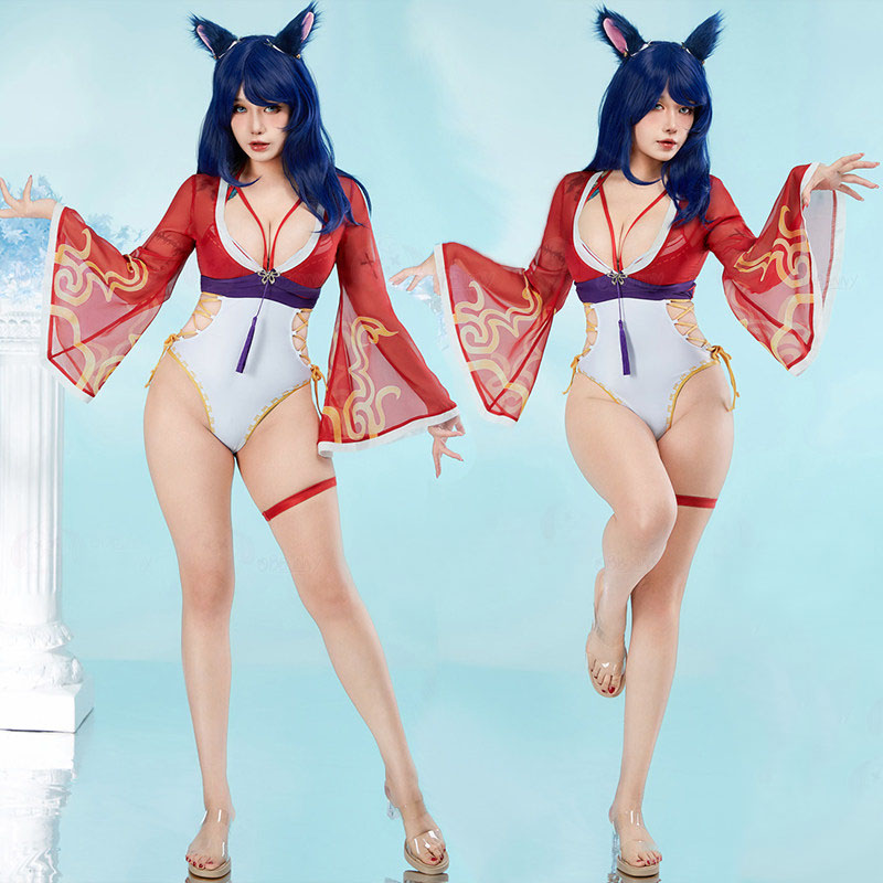 League of Legends Ahri Swimsui - Anime Cosplay Bikini ulasan dan harga
