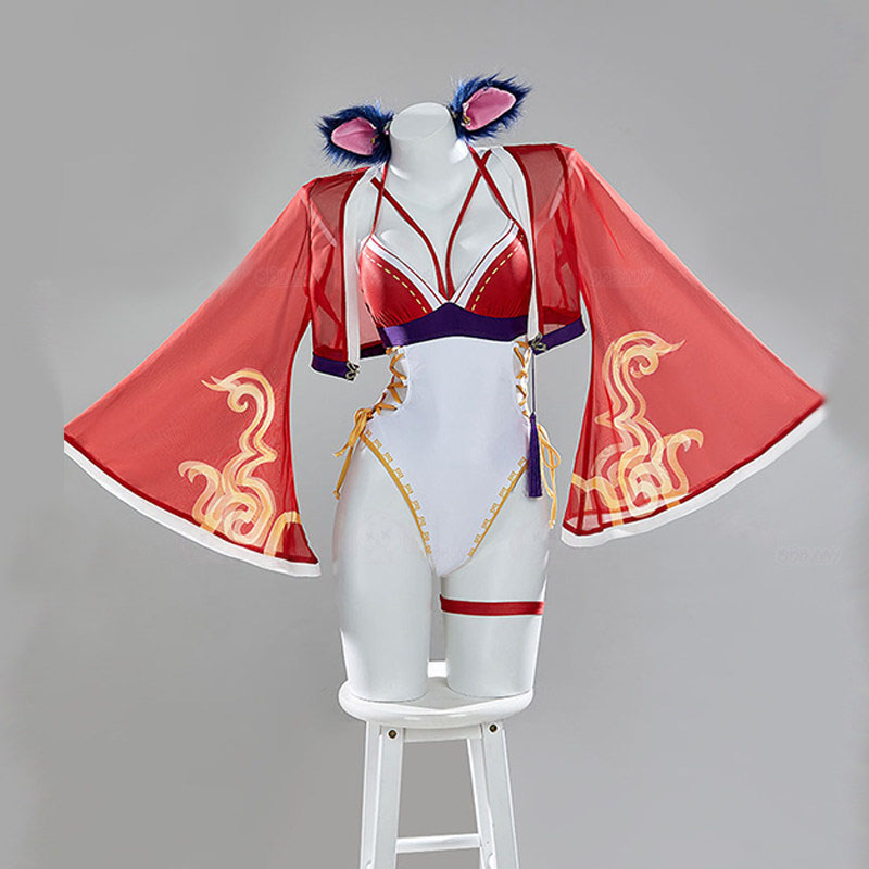 League of Legends Ahri Swimsui - Anime Cosplay Bikini ulasan dan harga
