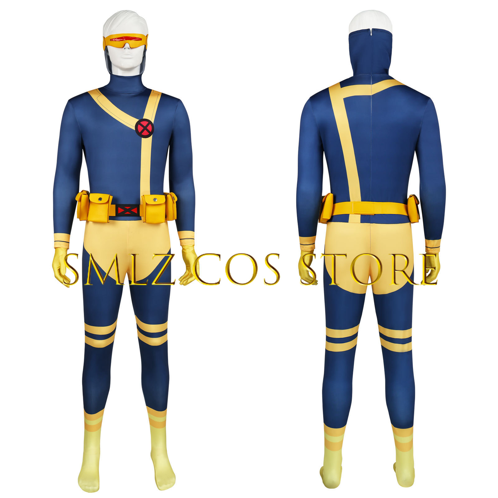 Scott Summers Cosplay Cyclopss - Anime Cosplay Jumpsuit ulasan dan harga