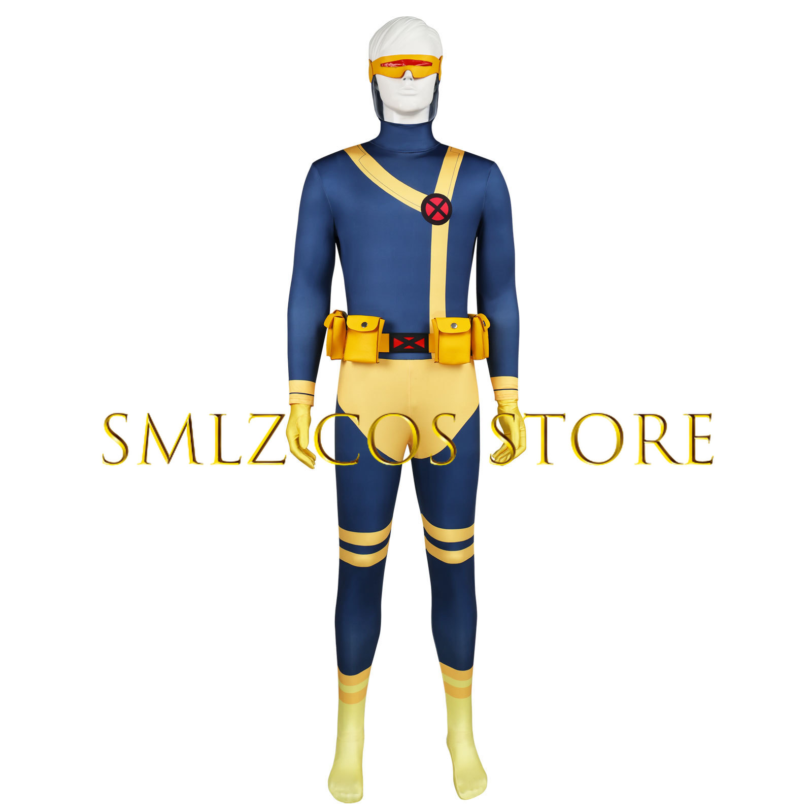 Scott Summers Cosplay Cyclopss - Anime Cosplay Jumpsuit ulasan dan harga