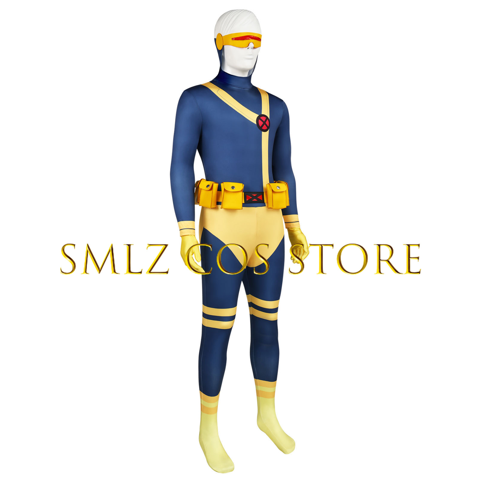 Scott Summers Cosplay Cyclopss - Anime Cosplay Jumpsuit ulasan dan harga