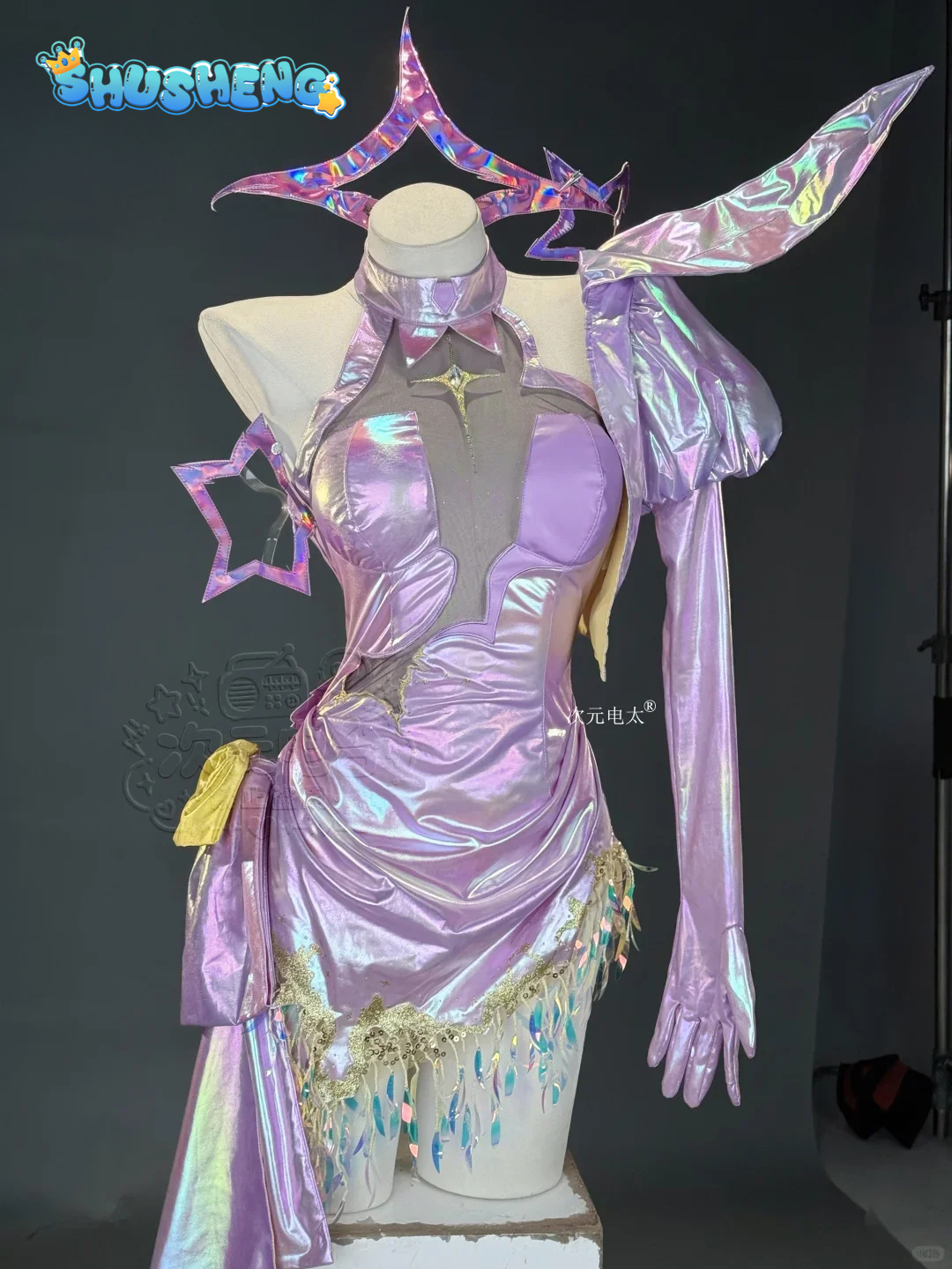 Anis Purple Sparkling Dress Ga - Anime Cosplay Jumpsuit ulasan dan harga