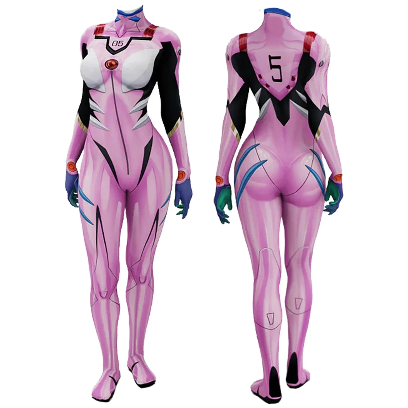 Anime EVA 05 Makinami Cosplay  - Anime Cosplay Jumpsuit ulasan dan harga