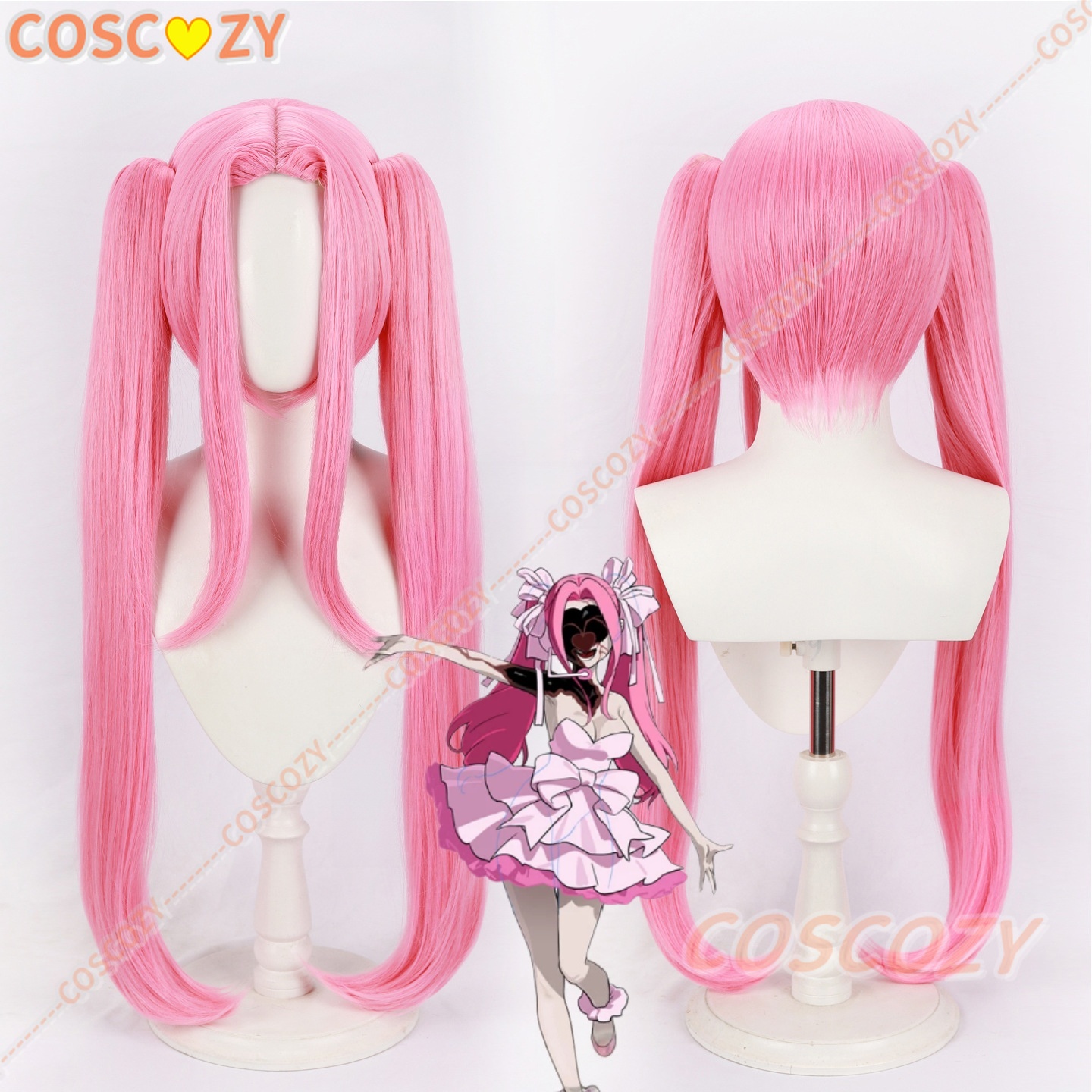 Zombie Stage Mizi Cosplay Wig  - Cosplay Anime Pink Hair ulasan dan harga
