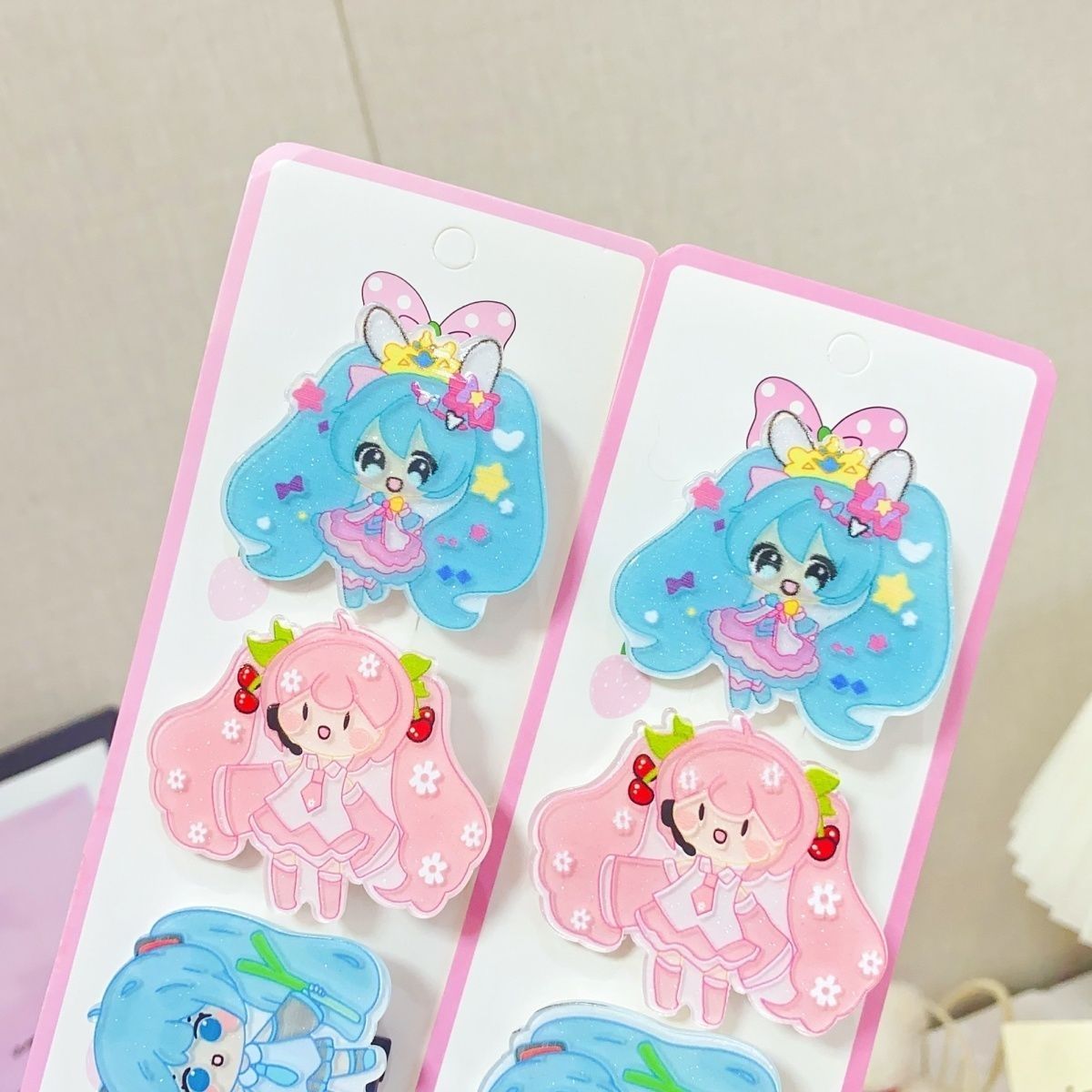 Hatsune Miku cartoon hair clip - Cosplay Anime N ulasan dan harga