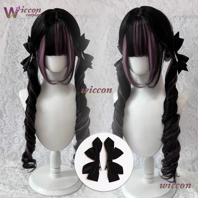 Comic ‌Black Wig with Pink Cos - Cosplay Anime Pink Hair ulasan dan harga